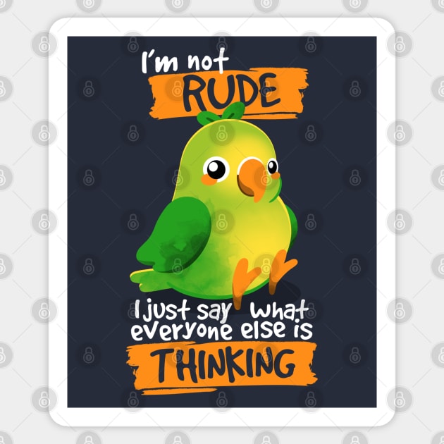 Rude parrot Sticker by NemiMakeit